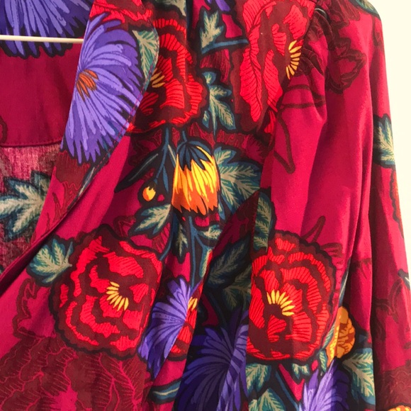 NWOT Anthropologie tie-up blouse. By Moulinette Soeurs. Sz 6. So colorful !! - Picture 3 of 10